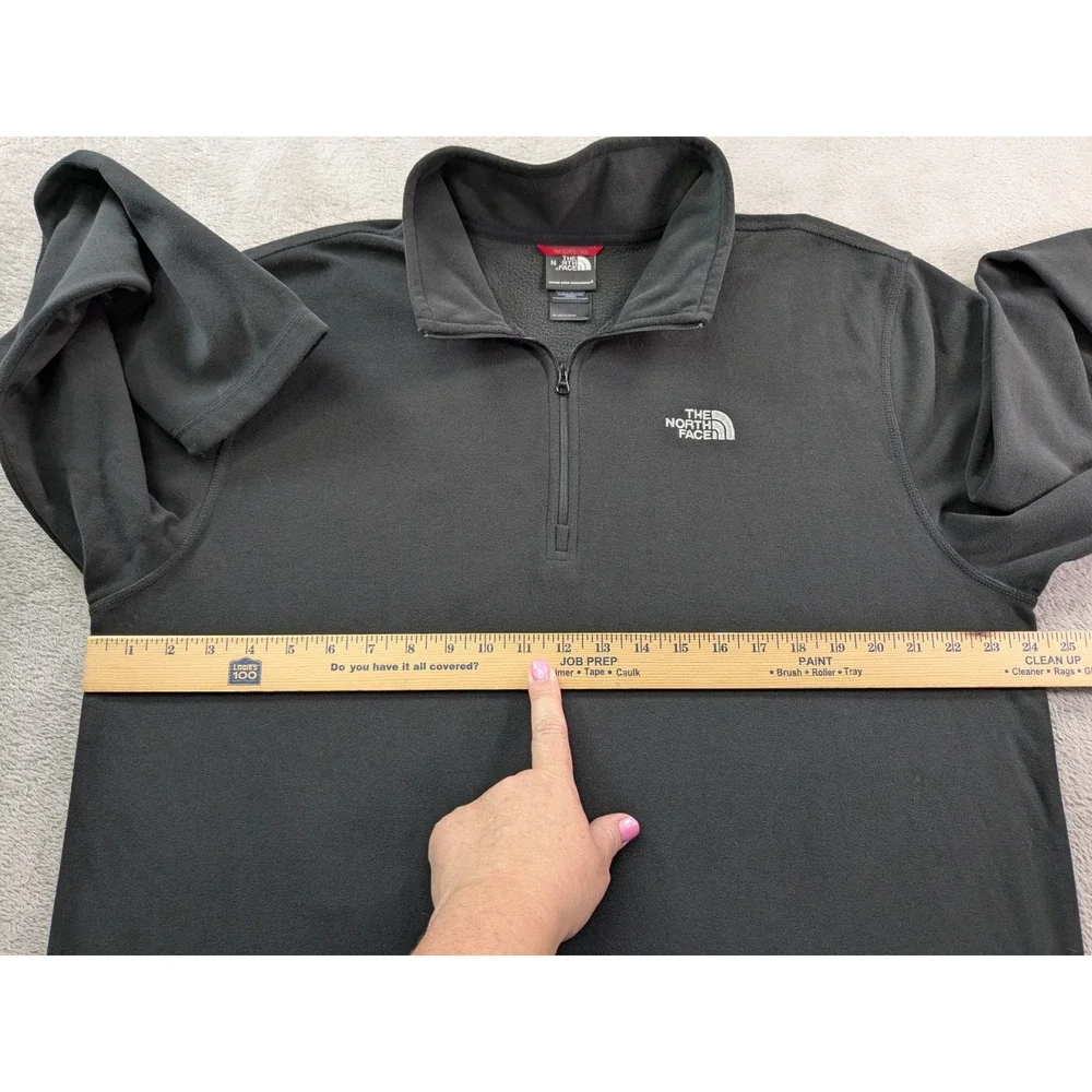 The North Face Mens Black TKA 100 Quarter Zip Fleece Pullover Jacket XL